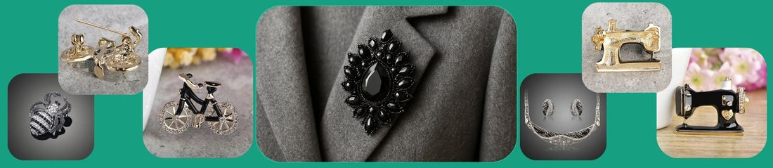 The Black Brooch: A Statement of Regal Sophistication for Women - KHAISTA