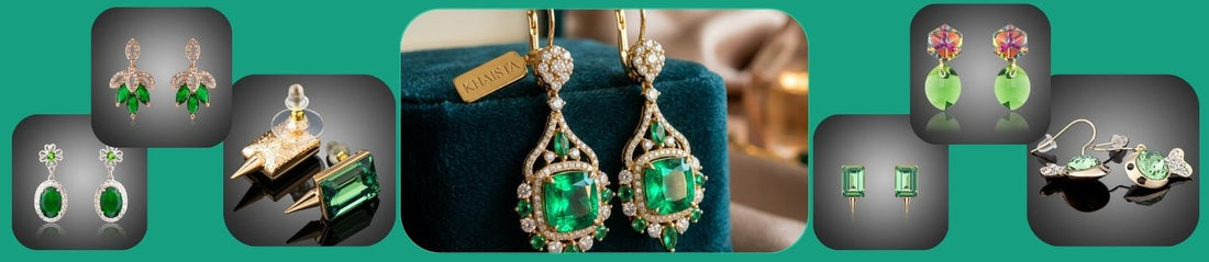 The Verdant Frame: Why Green Earrings For Women Are the Ultimate Editorial Focus - KHAISTA