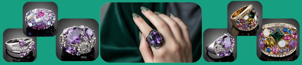 Women's Purple Rings: A Captivating Symbol of Artistic Grace - KHAISTA