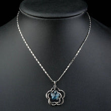 Load image into Gallery viewer, Light Blue Flower Necklace KPN0145
