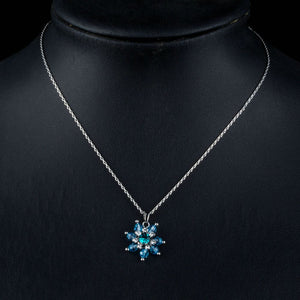 Blue Flower Necklace KPN0167