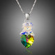 Crystal Heart Pendant Necklace