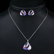 Load image into Gallery viewer, Acrylic Jewellery Set (Stud Earrings + Necklace) - KHAISTA Fashion Jewellery
