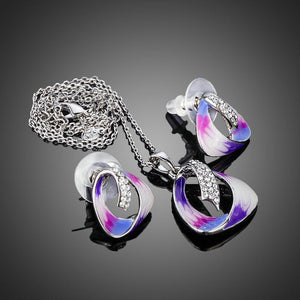 Acrylic Jewellery Set (Stud Earrings + Necklace) - KHAISTA Fashion Jewellery