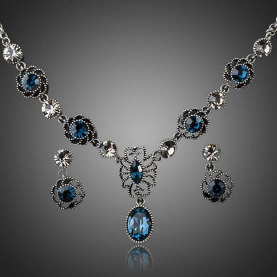 Ancient Dark Blue Jewelry Set - KHAISTA Fashion Jewellery