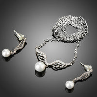 Side angle view of Khaista angel wings set