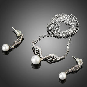 Angel Wings Pearl Jewelry Set - KHAISTA Fashion Jewellery