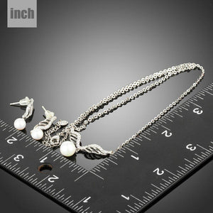 Angel Wings Pearl Jewelry Set-khaista-KJ0230-3
