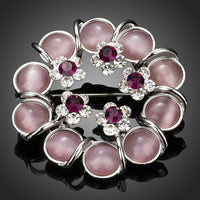 Khaista artistic beads and flowers brooch on white background