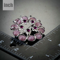 Bead and flower design detail on Khaista brooch
