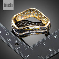 artistic black wave bangle detail view by KHAISTA