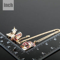 Floral red stud detail by Khaista