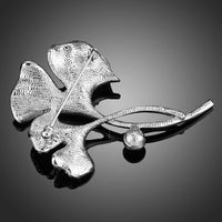 Close-up of bloom detail on Khaista artistic flower brooch
