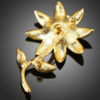 Close-up of daisy detail on Khaista artistic brooch