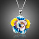 Artistic Crystal Flower Necklace