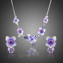 Load image into Gallery viewer, Artistic Flower Stud Earrings and Pendant Necklace Jewelry Set - KHAISTA Fashion Jewellery
