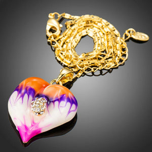 Artistic Heart Long Chain Pendant Necklace KPN0212 - KHAISTA Fashion Jewellery