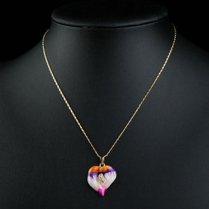 Artistic Heart Long Chain Pendant Necklace KPN0212 - KHAISTA Fashion Jewellery
