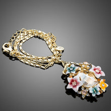 Load image into Gallery viewer, Artistic Multicolour Flower Necklace KPN0174 - KHAISTA Fashion Jewellery
