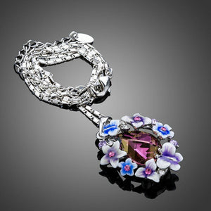 Artistic Multicolour Stellux Austrian Necklace KPN0175 - KHAISTA Fashion Jewellery