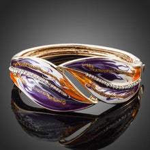 Load image into Gallery viewer, Artistic Purple and Caramel Shade Bangle - KHAISTA Fashion Jewellery
