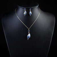 Side angle view of Khaista sky blue set