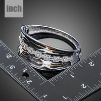 artistic windstorm crystal bangle detail view by KHAISTA