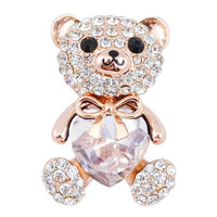 Close-up of crystals on Khaista panda brooch