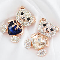 Khaista crystal baby panda brooch on white background
