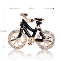 Bicycle design detail on Khaista crystal brooch