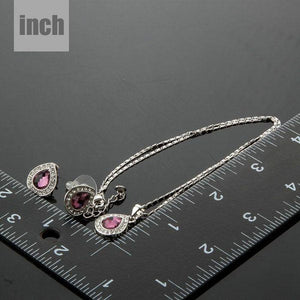 Big Pear Purple Jewelry Set - KHAISTA Fashion Jewellery