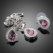 Load image into Gallery viewer, Big Pear Purple Jewelry Set - KHAISTA Fashion Jewellery

