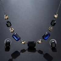 Side angle view of Khaista black crystal set