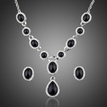 Load image into Gallery viewer, Black Crystal Jewelry Set - KHAISTA Fashion Jewellery
