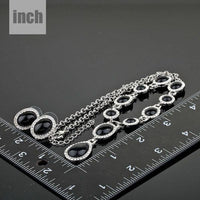 Black crystal necklace detail by Khaista