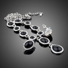 Load image into Gallery viewer, Black Crystal Jewelry Set - KHAISTA Fashion Jewellery
