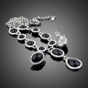 Black Crystal Jewelry Set - KHAISTA Fashion Jewellery