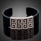 Black G-Shape Crystal Bangle