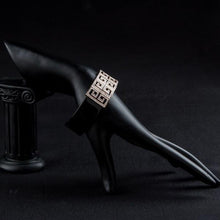 Load image into Gallery viewer, Black G Shape Crystal Bangle - KHAISTA Fashion Jewellery
