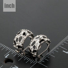Load image into Gallery viewer, Black Leopard Design Clip Earrings -KPE0076 - KHAISTA Fashion Jewellery
