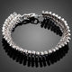 Black CZ Link Chain Bangle