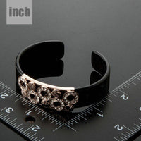 black round designer crystal bangle detail view by KHAISTA