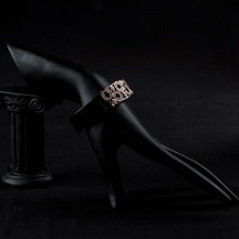 Load image into Gallery viewer, Black Round Designer Crystal Bangle - KHAISTA Fashion Jewellery
