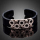 Black Round Designer Crystal Bangle