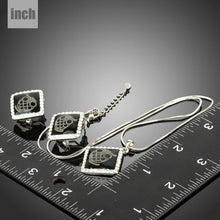 Load image into Gallery viewer, Black Square Owl Print Necklace &amp; Earrings Set - KHAISTA Fashion Jewellery

