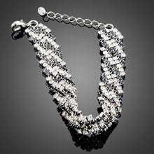 Load image into Gallery viewer, Black Zig Zag Cubic Zirconia Bracelet - KHAISTA Fashion Jewellery
