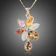 Blooming Flower Crystal Necklace