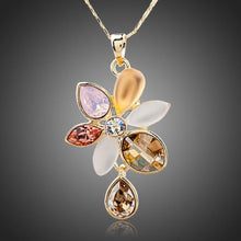 Load image into Gallery viewer, Blooming Flower Crystal Necklace KPN0114 - KHAISTA Fashion Jewellery
