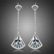 Blue Austrian Crystal Drop Earrings