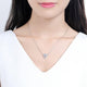 Blue Austrian Crystal Shield Pendant Necklace
